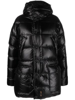 R13 zip-front puffer jacket - Black