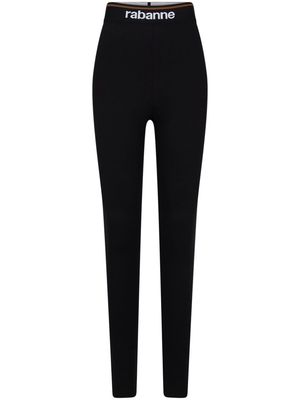 Rabanne Bodyline logo-waistband leggings - Black