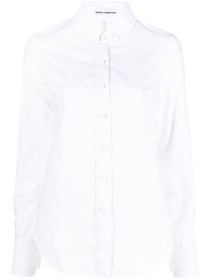 Rabanne button-down organic cotton shirt - White