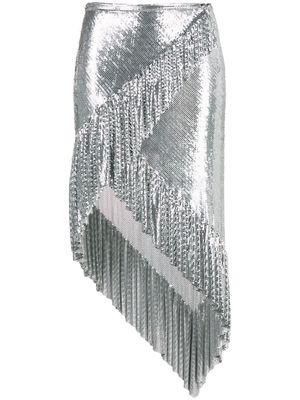 Rabanne chainmail asymmetric skirt - Silver