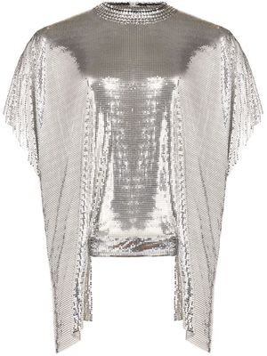 Rabanne chainmail draped top - Silver