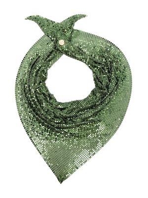 Rabanne chainmail handkerchief scarf - Green