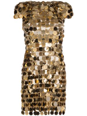 Rabanne chainmail mini dress - Gold