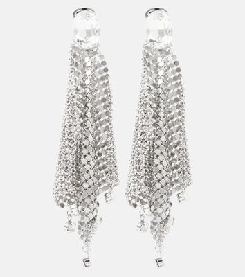 Rabanne Crystal-embellished chainmail earrings