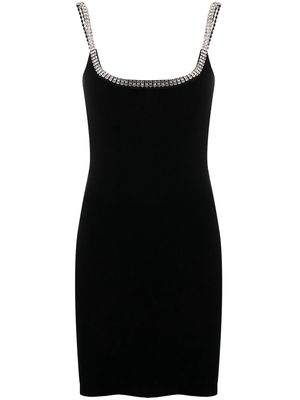 Rabanne crystal-embellished sleeveless minidress - Black