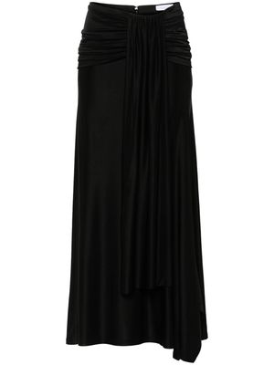 Rabanne drape-detail maxi skirt - Black