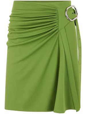 Rabanne draped crepe wrap skirt - Green