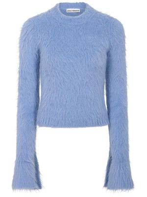 Rabanne flared-cuff wool jumper - Blue