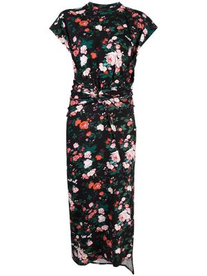 Rabanne floral-print maxi dress - Black