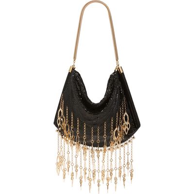 Rabanne Fringe Metal Mesh Shoulder Bag in Black /Gold at Nordstrom