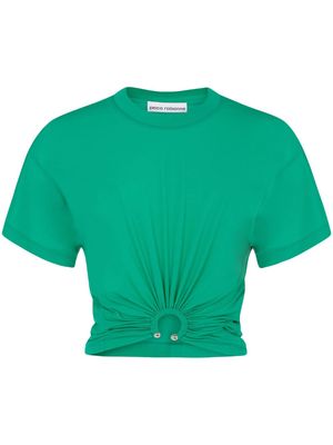 Rabanne gathered short-sleeve T-shirt - Green