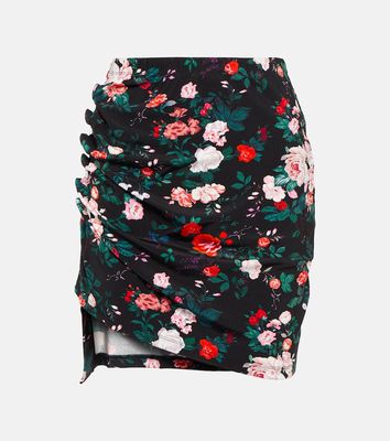 Rabanne High-rise floral miniskirt