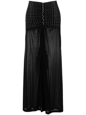 Rabanne high-waisted studded skirt - Black