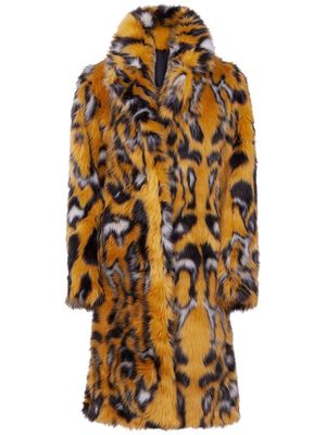 Rabanne leopard-print faux-fur coat - Yellow