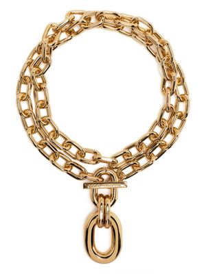 Rabanne logo-engraved chain necklaces - Gold