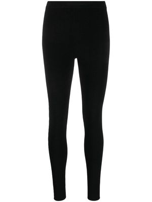 Rabanne logo-waistband leggings - Black