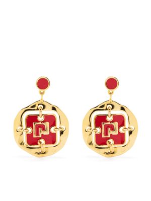 Rabanne Medal drop earrings - Gold