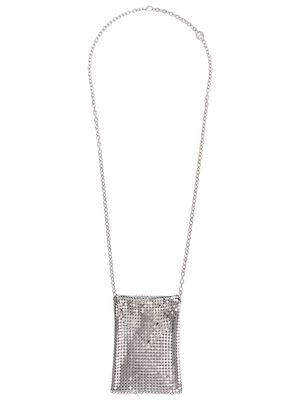 Rabanne mesh pendant necklace - Silver