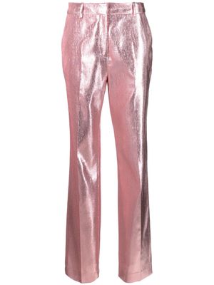 Rabanne metallic-effect tailored trousers - Pink