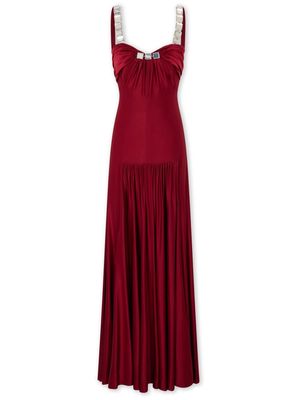 Rabanne mirror-embellished maxi dress - Red