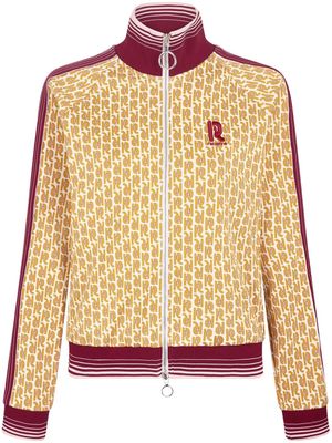 Rabanne monogram-pattern zip-up jacket - Neutrals