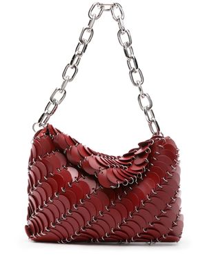 Rabanne Paco leather shoulder bag - Red