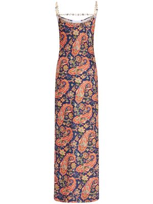 Rabanne Paisley Nuisette Maxi Dress - Blue