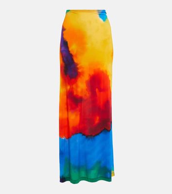 Rabanne Printed high-rise maxi skirt