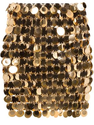 Rabanne sequin-embellished mini skirt - Gold