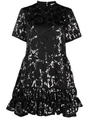 Rabanne sequin-embellished star minidress - Black