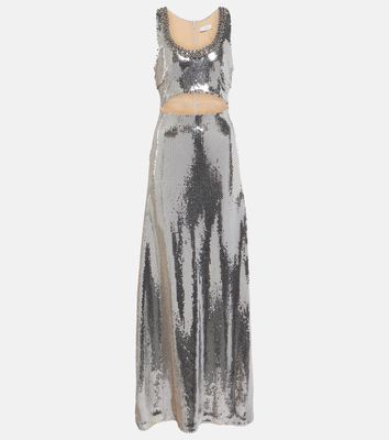 Rabanne Sequined cutout maxi dress