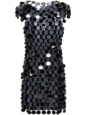 Rabanne sequinned chainmail minidress - Black