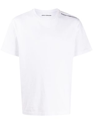 Rabanne short sleeve logo print T-shirt - White