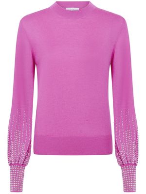 Rabanne stud-cuffs wool jumper - Pink