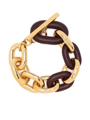 Rabanne two-tone design cable-link chain bracelet - Gold