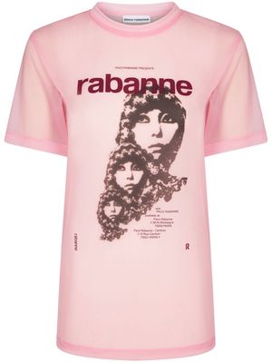 Rabanne Visconti-inspired jersey T-shirt - Pink