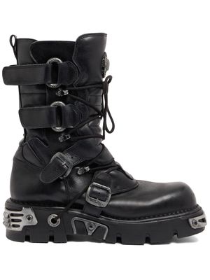 Rabanne x New Rock buckled leather boots - Black