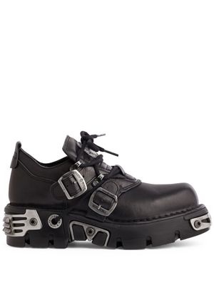 Rabanne x New Rock leather boots - Black