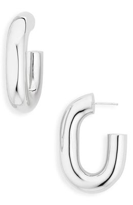 Rabanne XL Link Hoop Earrings in Silver