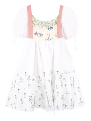 Rabbit Aga graphic-print dress - White