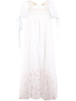 Rabbit Yuyan sheer midi dress - White