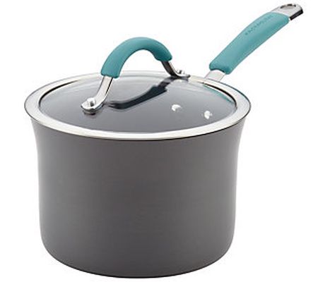 Rachael Ray 3-qt Cucina Hard Enamel Nonstick Co vered Saucepan