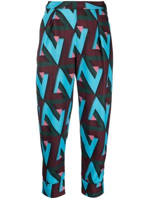 Rachel Comey Westside abstract-print trousers - Blue
