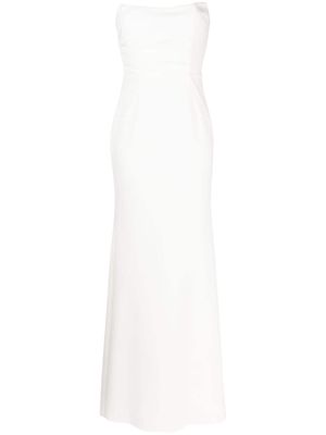 Rachel Gilbert Arlo strapless flared gown - White