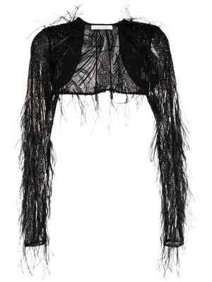Rachel Gilbert Aster sequin-embellished bolero - Black