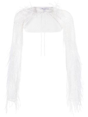 Rachel Gilbert Aster sequin-embellished bolero jacket - White