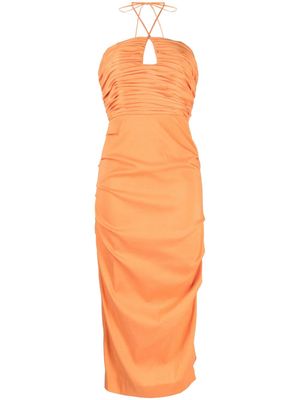 Rachel Gilbert Ayla ruched dress - Orange