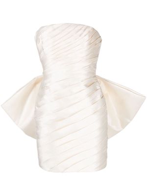 Rachel Gilbert Emmy bow-embellished minidress - Neutrals