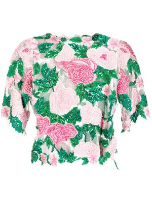 Rachel Gilbert Goldie sequin-embellished top - Pink