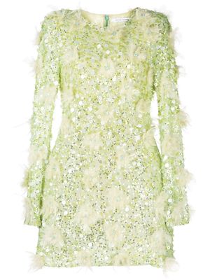Rachel Gilbert Karla embellished minidress - Green